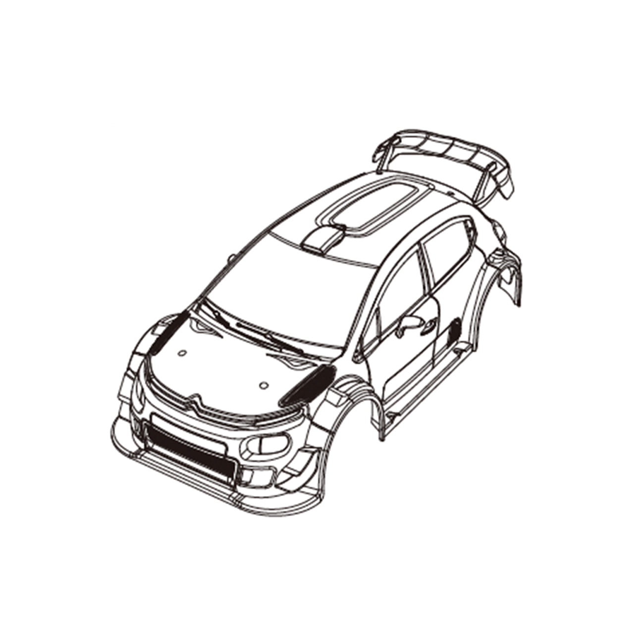 MX-P7330A Overall car body shell assembly (with light set)