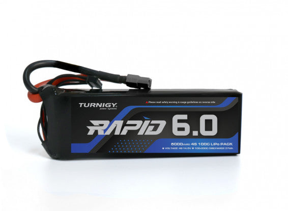 Turnigy Rapid 4S 6000mAh 14.8V 100C Lipo - XT90 softcase