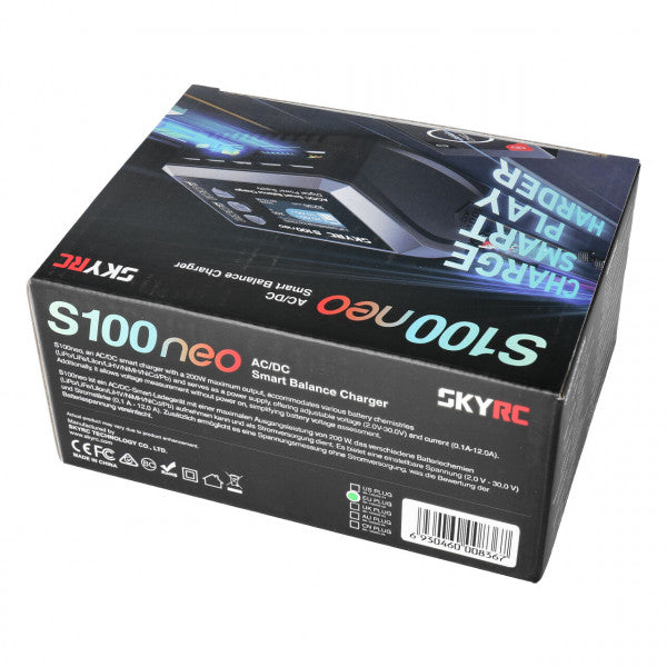 SkyRC S100 Neo LiPo-laddare 1–6S 10A 100W (AC)