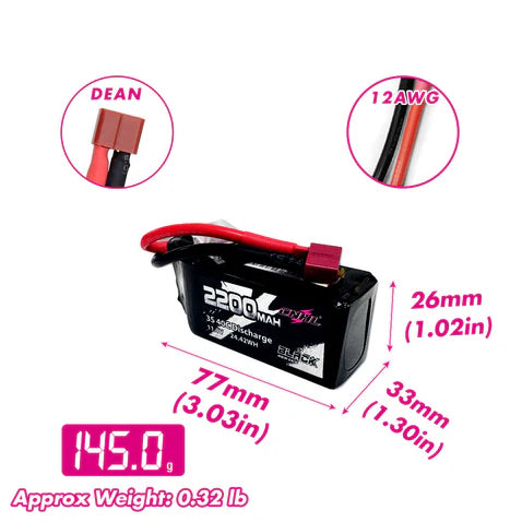 CNHL 3S 2200 mAh LiPo – T-Deans kontakt
