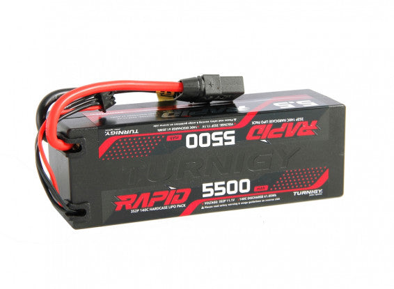 Turnigy Rapid 3S2P 5500mAh 11.1V 140C Lipo Batteri XT90 Hardcase